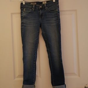 AG Denim "The Legging" Rolled Denim